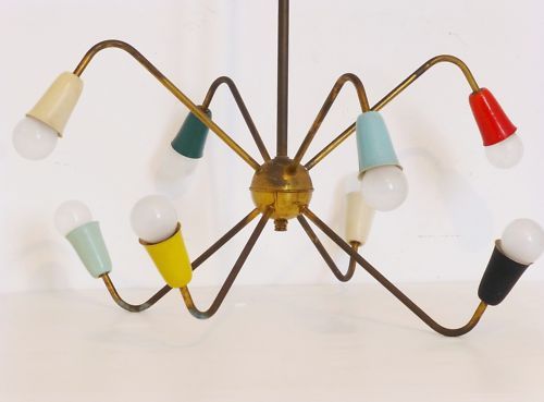 Lustre vintage en laiton